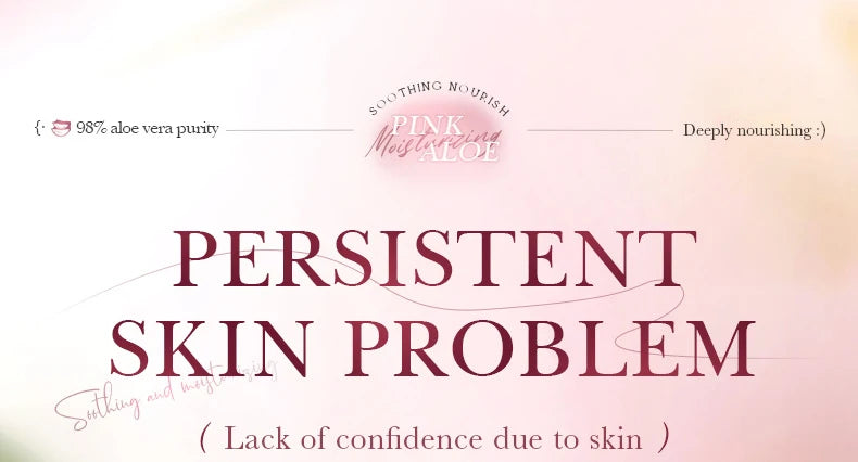 SADOER Pink Aloe Vera Moisturizing Face Cream Whitening Anti-Aging Anti Acne Facial Cream for Face Skin Care Products