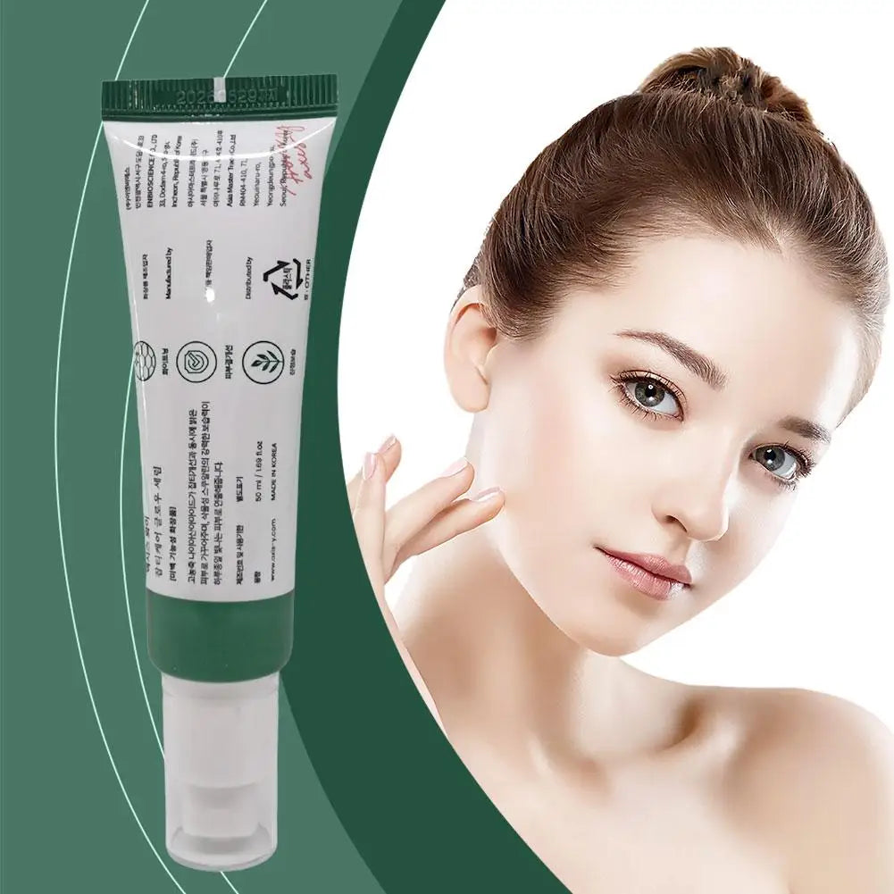 Dark spot correcting facial serum bottle on a minimal background