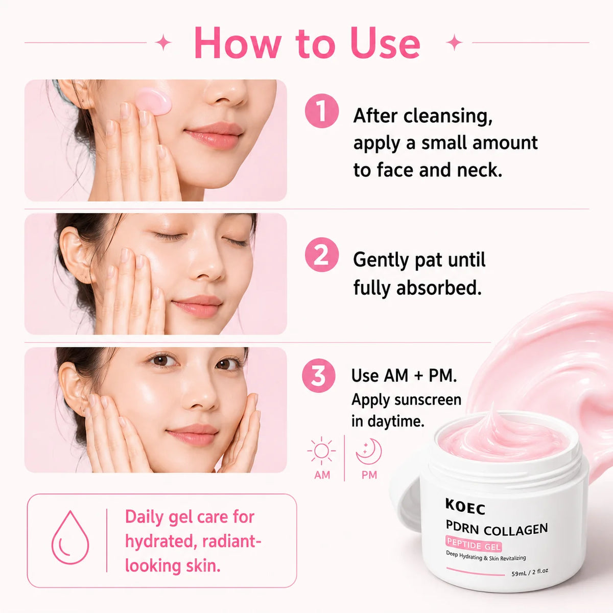 KOEC PDRN Collagen Peptide Gel — 59 ml — product gallery image 4
