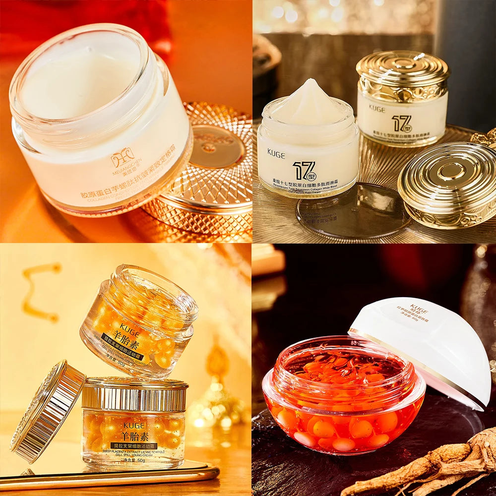 Red Ginseng Collagen Firming Cream Reduce Fine Lines Beauty Face Cream Moisturizing Oil Control For Facial Skin Care Products