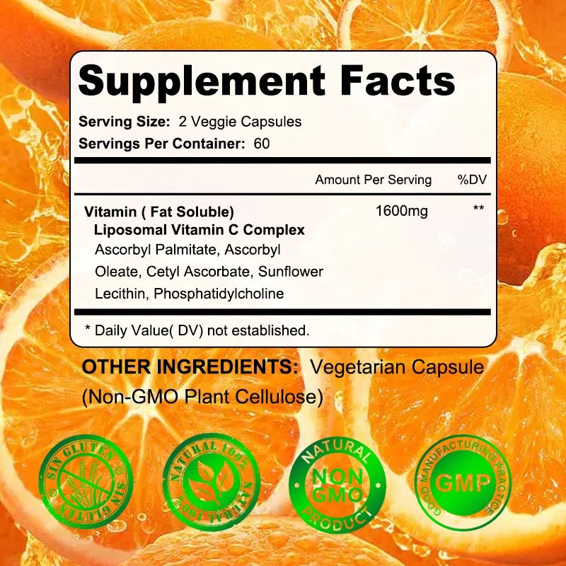 DAITEA Liposomal Vitamin C 1600mg — liposomal vitamin C — liposomal delivery illustration