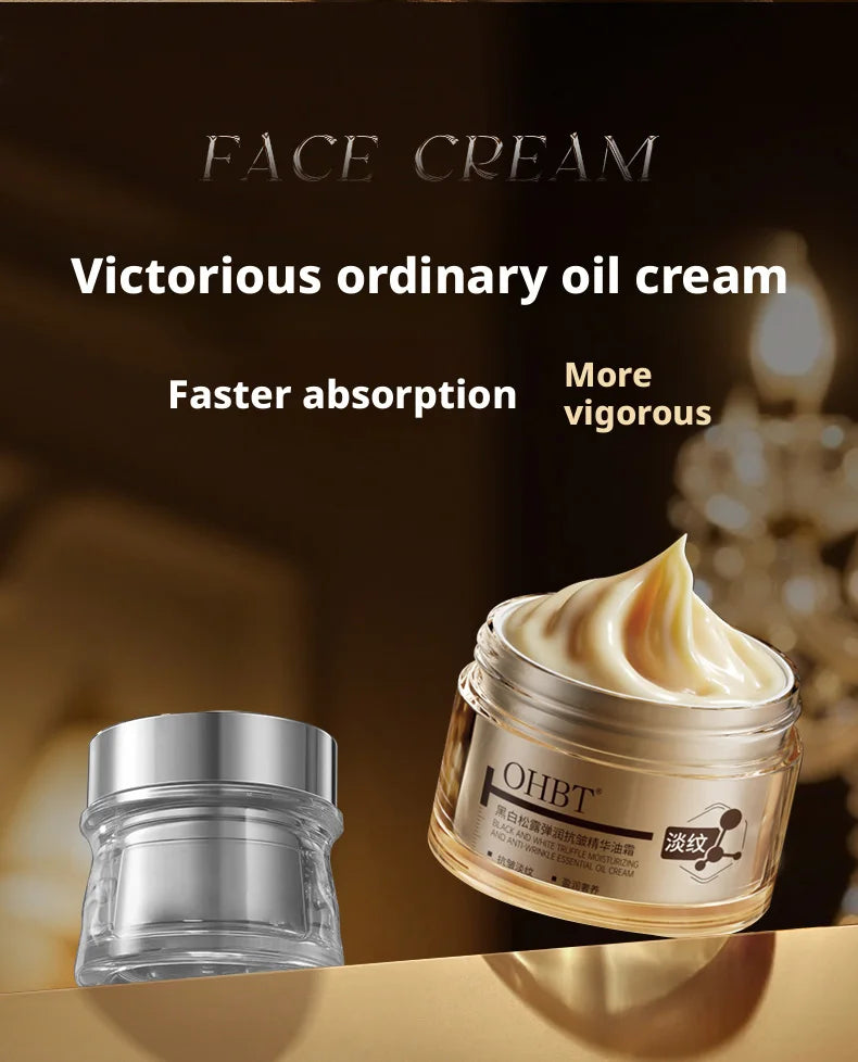 OHBT Black and White Loose Face Cream tightens, anti-wrinkle, reduces fine lines, removes yellowing, hydrates and moisturizes