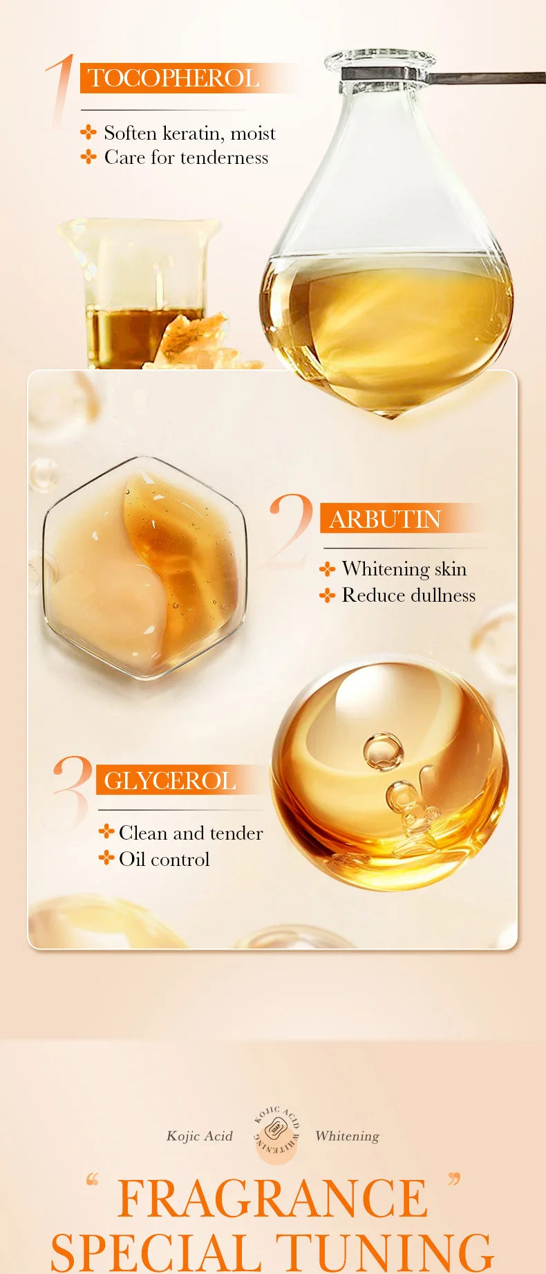 Kojic acid oil-control cleansing handmade soap bar