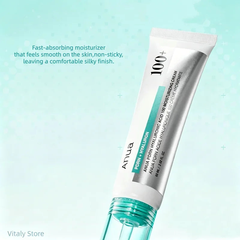 Anua PDRN Hyaluronic Acid 100 Cream — PDRN & Hyaluronic Acid — Before and after hydration and plumping results