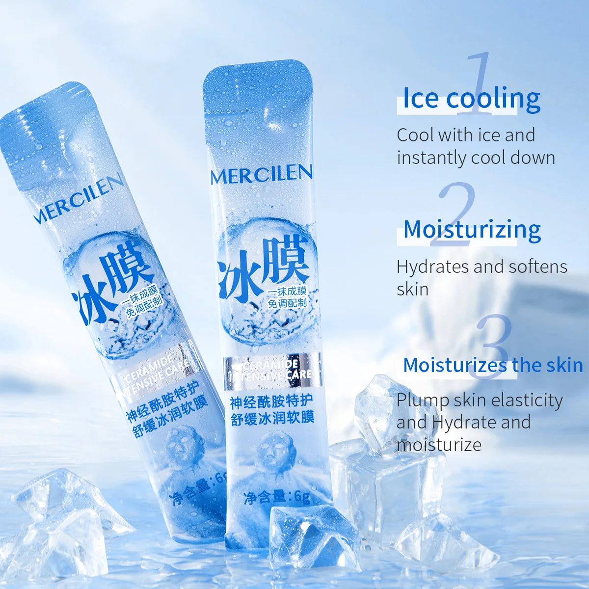 Collagen facial mask designed to moisturize and brighten skin
