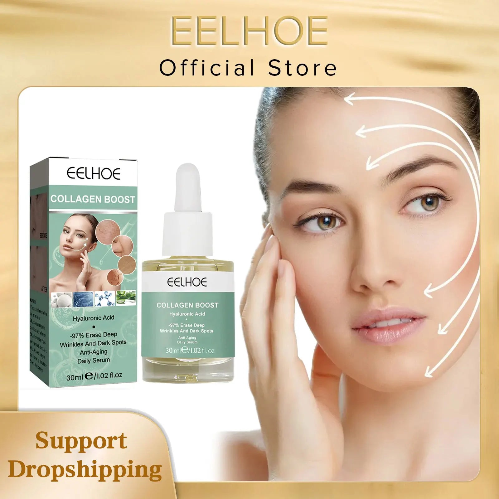 EELHOE — Collagen HA Booster Serum — Product packaging front detail with label