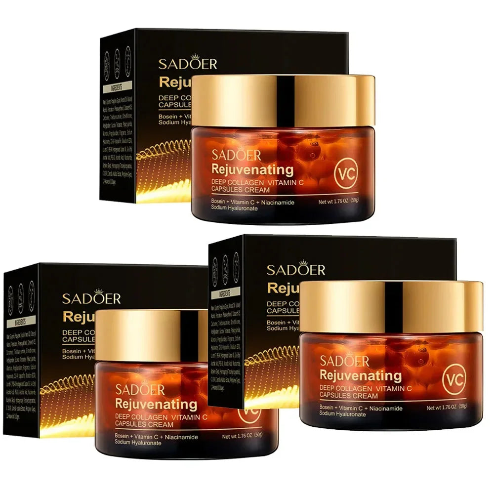 Vitamin C collagen capsule firming brightening cream jar