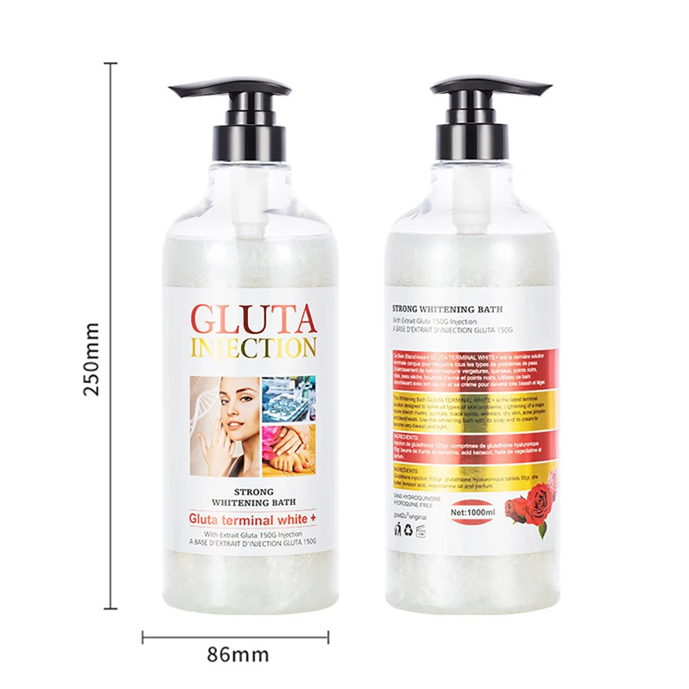 Gluta Injection Body Wash front and back bottle labels