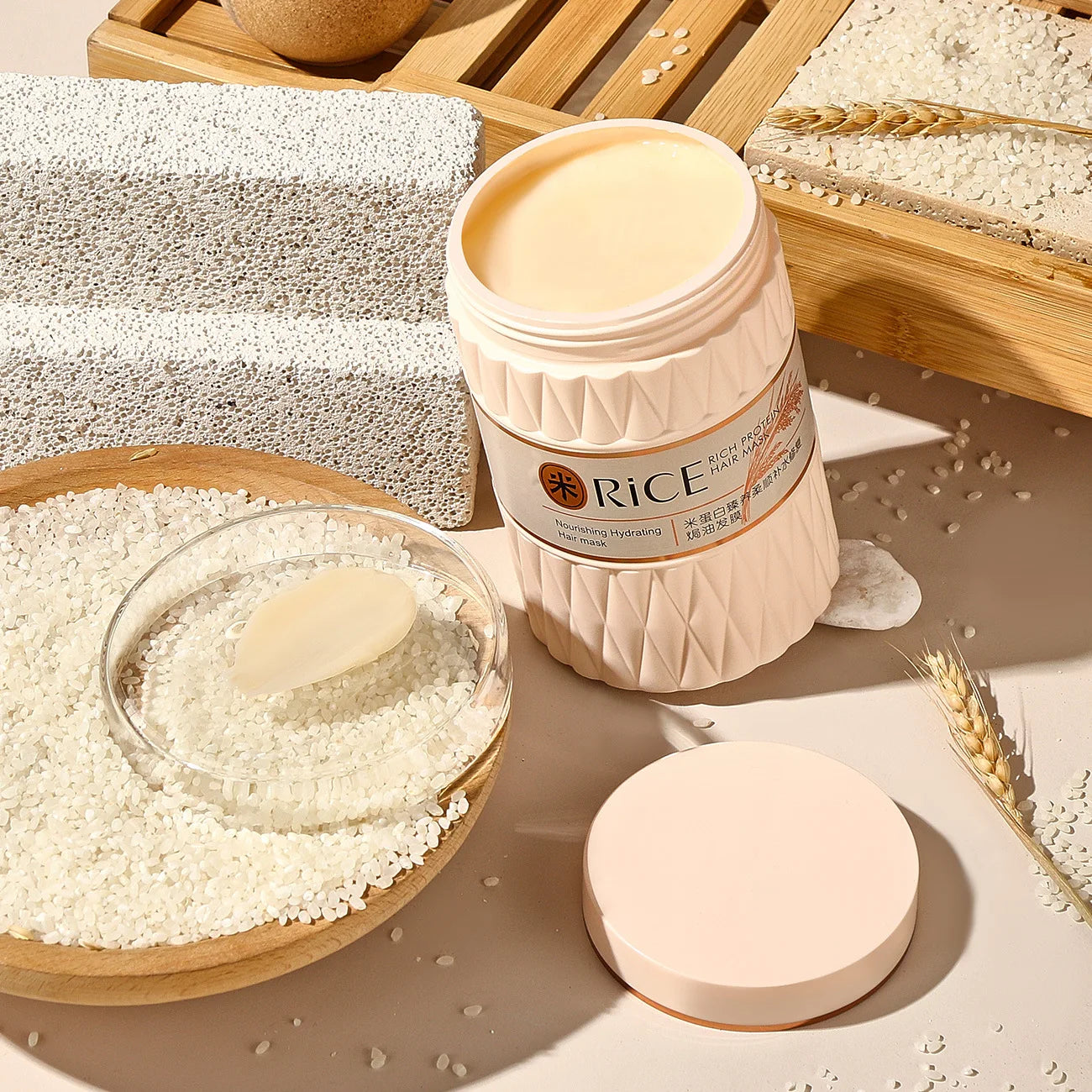 Rice Protein Dandruff Removal Shampoo & Hair Mask Care Set