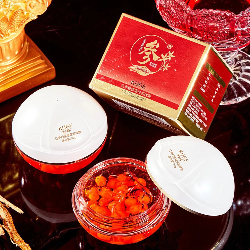 Red Ginseng Collagen Firming Cream Reduce Fine Lines Beauty Face Cream Moisturizing Oil Control For Facial Skin Care Products