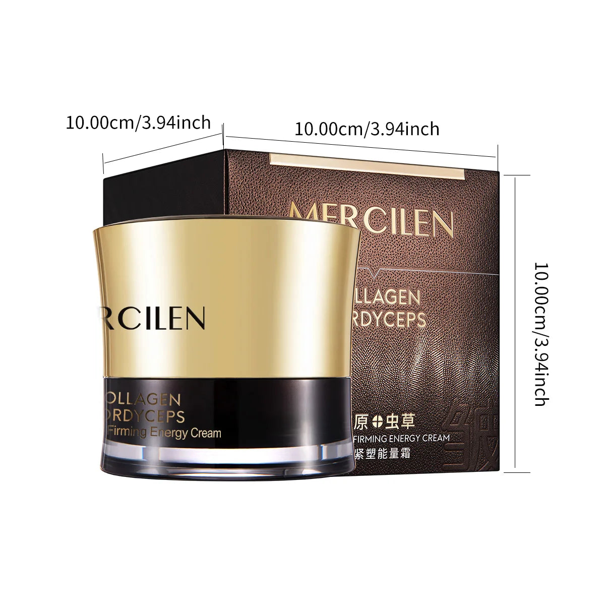 MERCILEN Collagen Cordyceps Firming Moisturizing Face Cream — collagen + cordyceps — packaging box on white background