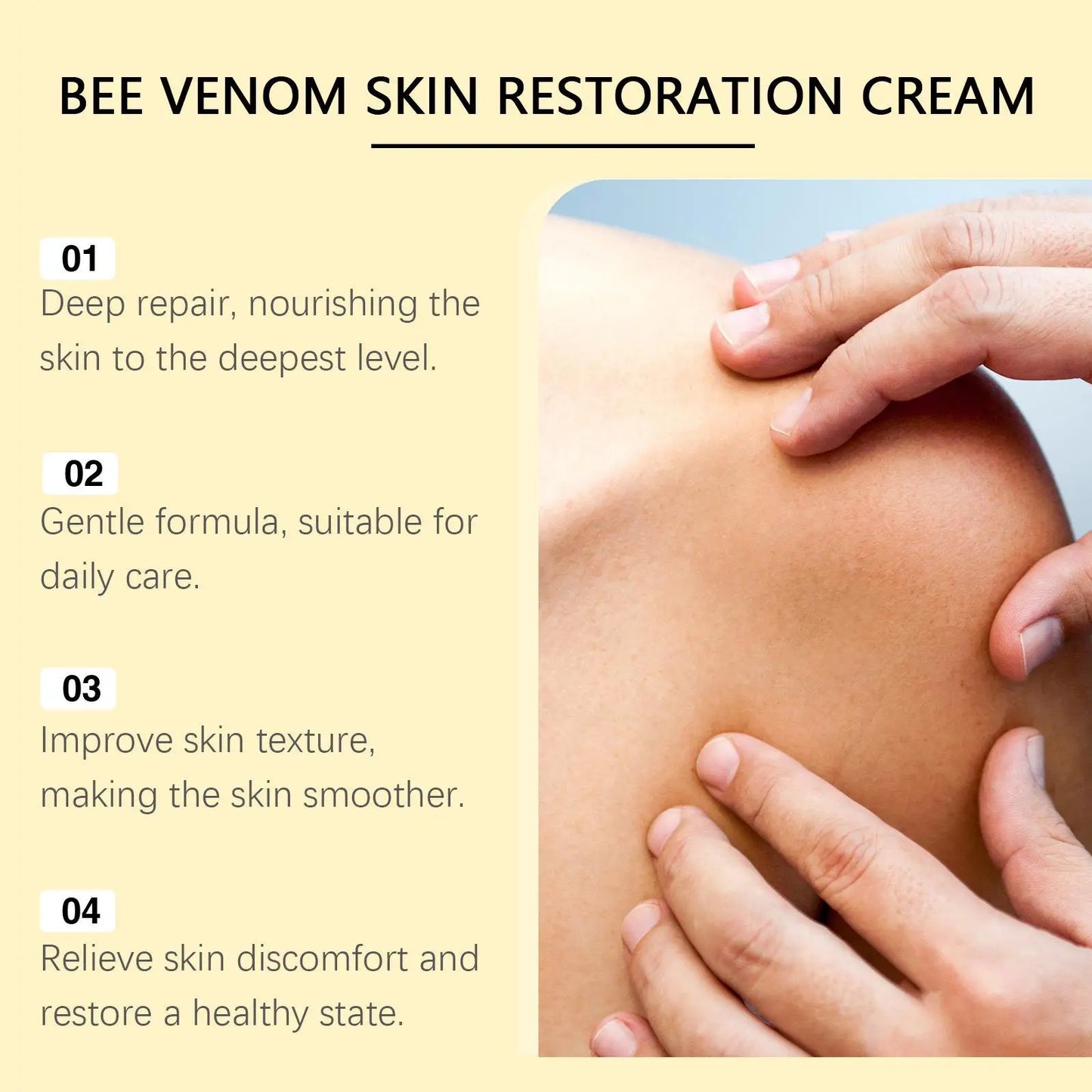 7 Days Bee Venom Skin Restorating Cream — Bee Venom & Collagen — Product packaging box with 7-day program callout