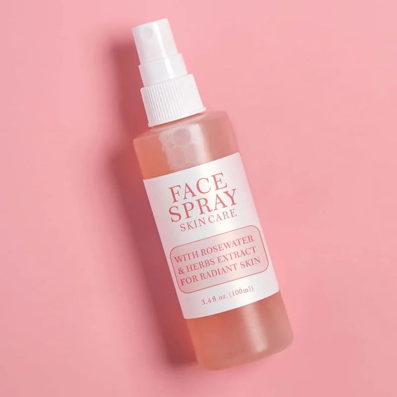 100ml rose water facial spray bottle with hydrating rose extract and glycerin for refreshing skin