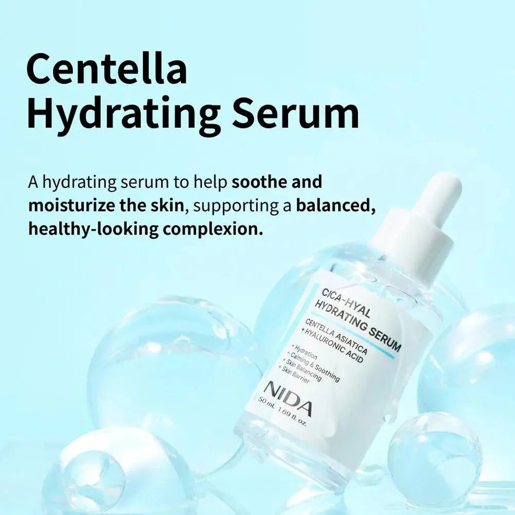 NIDA CICA-HYAL Deep Moisturizing Essence — CICA & Hyaluronic Acid — Before and after redness relief and hydration results