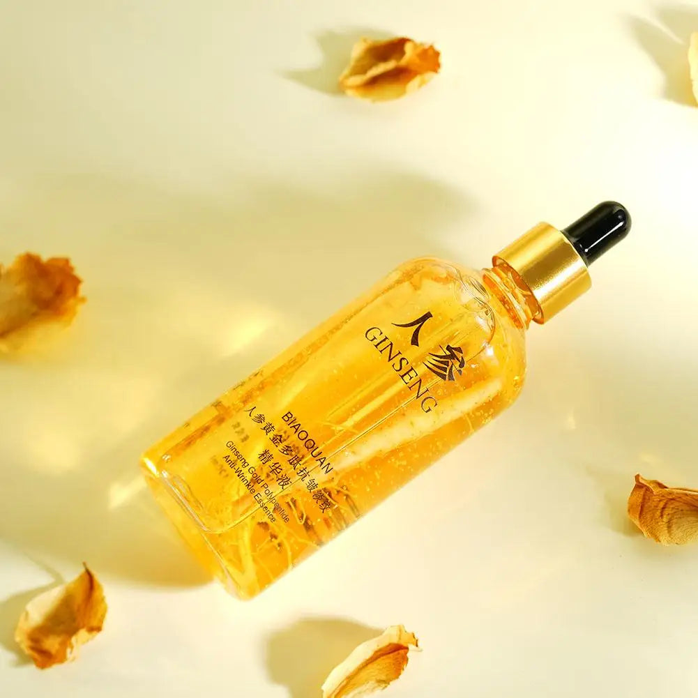 SkinSwaag Beauty — Gold Ginseng Glow Serum — Serum application on face