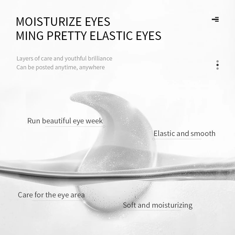 Under-eye mask patches with pearl essence for dark circles and puffiness, moisturizing and firming.