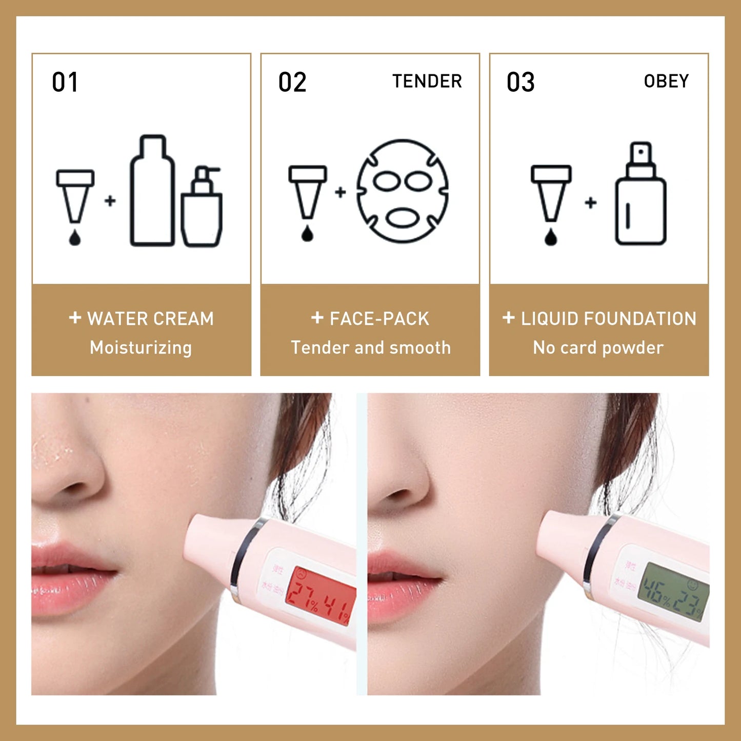 Bottle of brightening toner with rice water and niacinamide