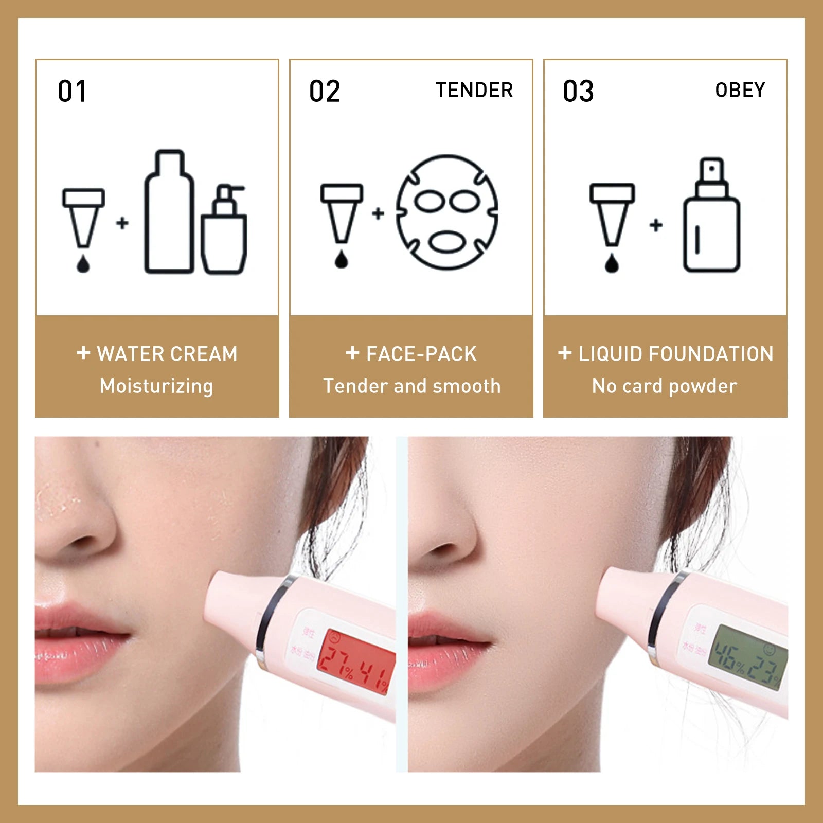 Bottle of brightening toner with rice water and niacinamide