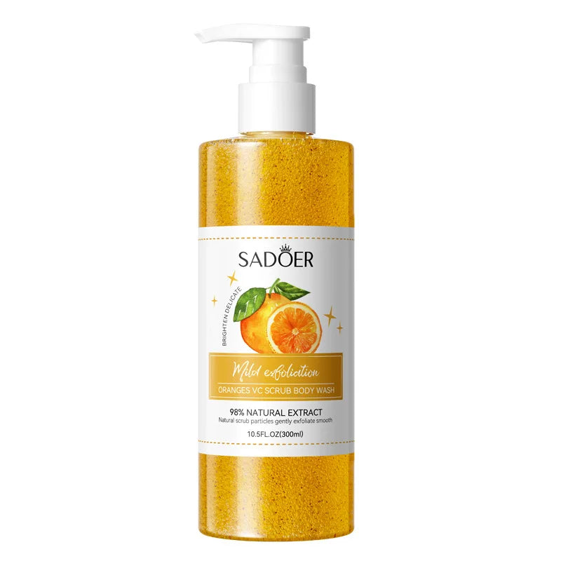 SADOER Peach Fruit Body Scrub Shower Gel