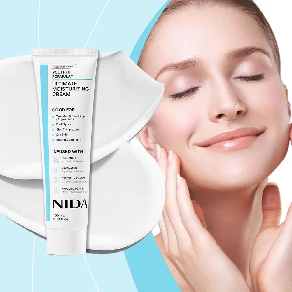 Moisturizing face cream jar for rejuvenating and repairing all skin types