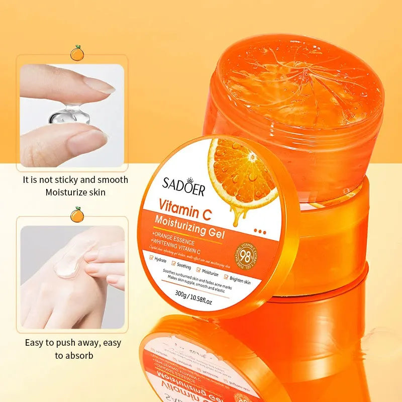 Aloe vera moisturizing gel with brightening facial care