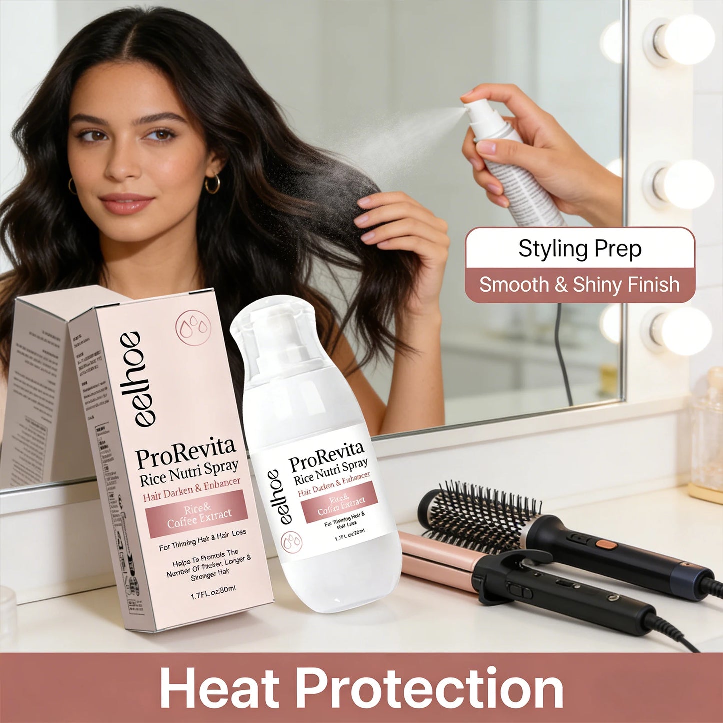 EELHOE — Rice Water Hair Growth Spray — Before and after hair growth results