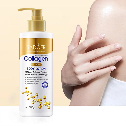 Collagen milk face and body cream jar for moisturizing and brightening skin