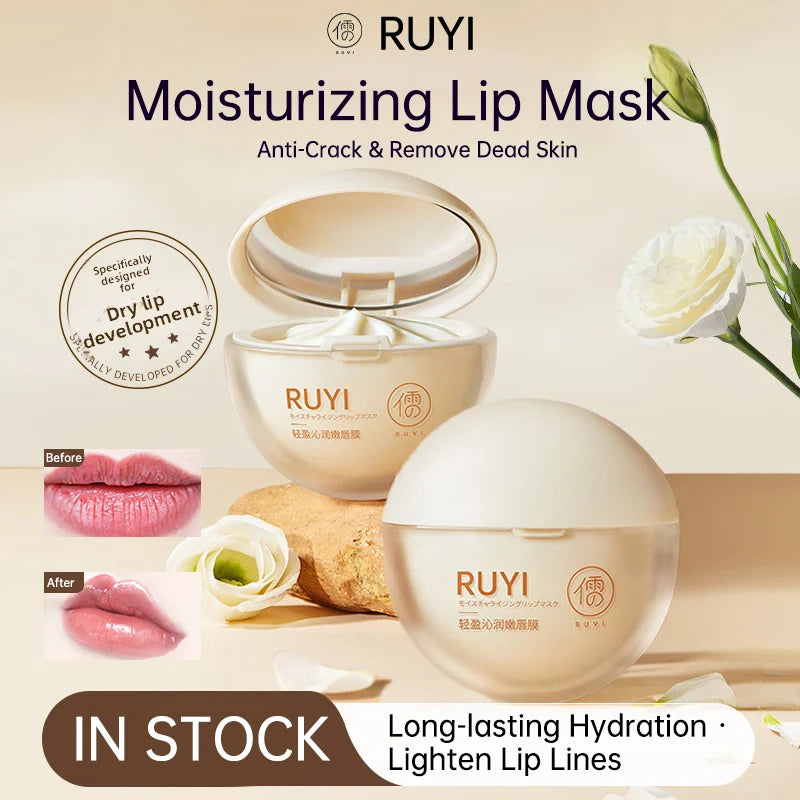 Moisturizing lip mask tube for repairing, plumping and smoothing lips