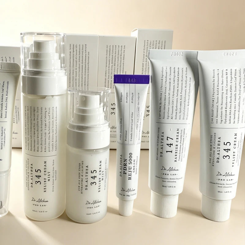 Set of antioxidant face cream, vitamin C essence, and hydrating facial mist spray