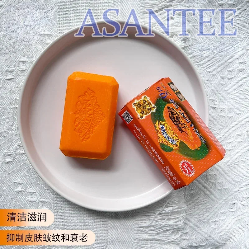 ASANTEE Papaya Honey Herb Soap — Papaya & Honey — Soap bar with papaya and honey ingredients