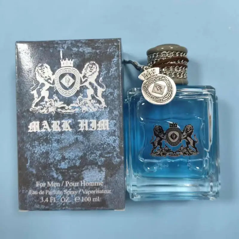 Glass bottle of oud wood and sandalwood eau de toilette, warm spicy woody unisex fragrance, 100ml