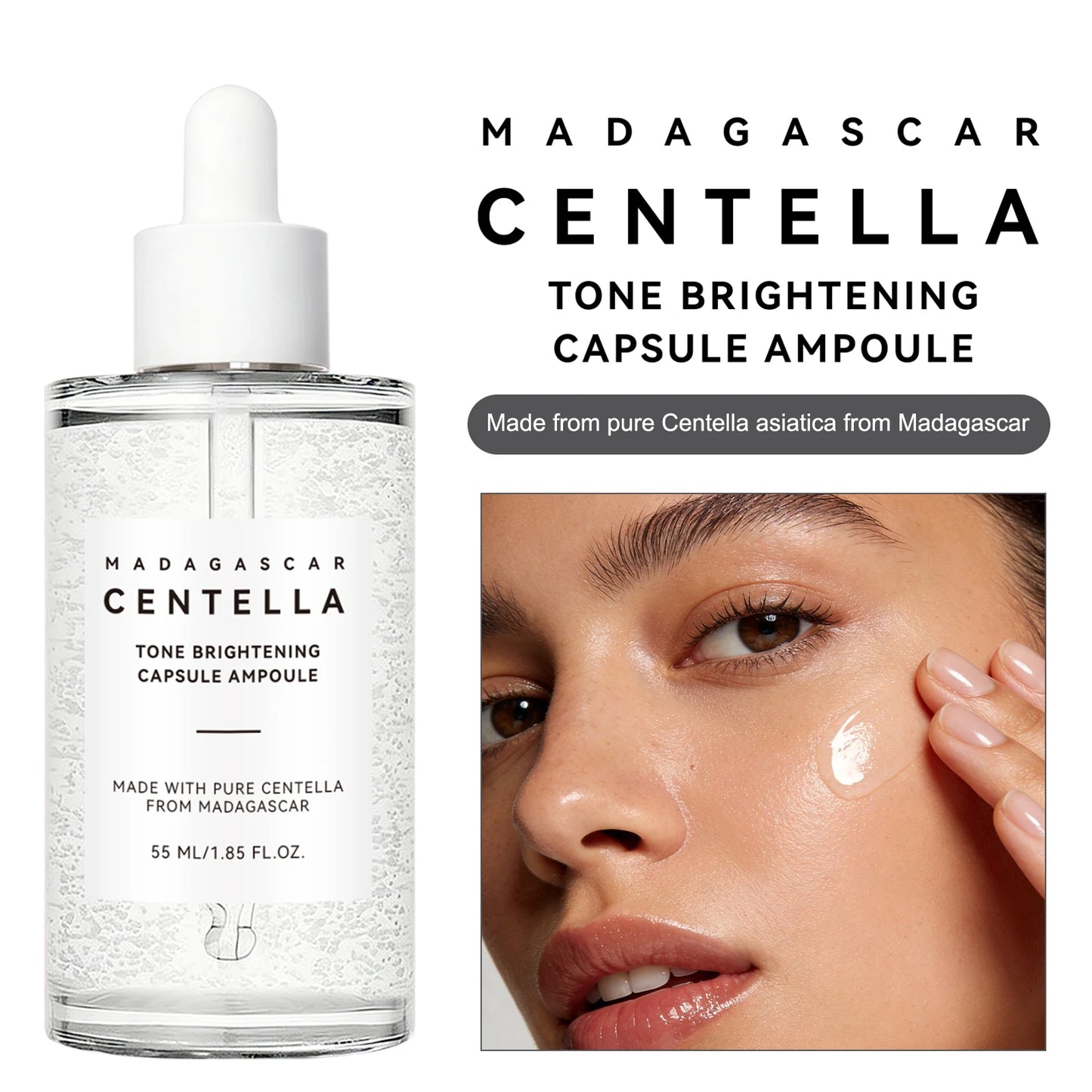 Centella — Madagascar Brightening Ampoule — Product packaging front detail with label