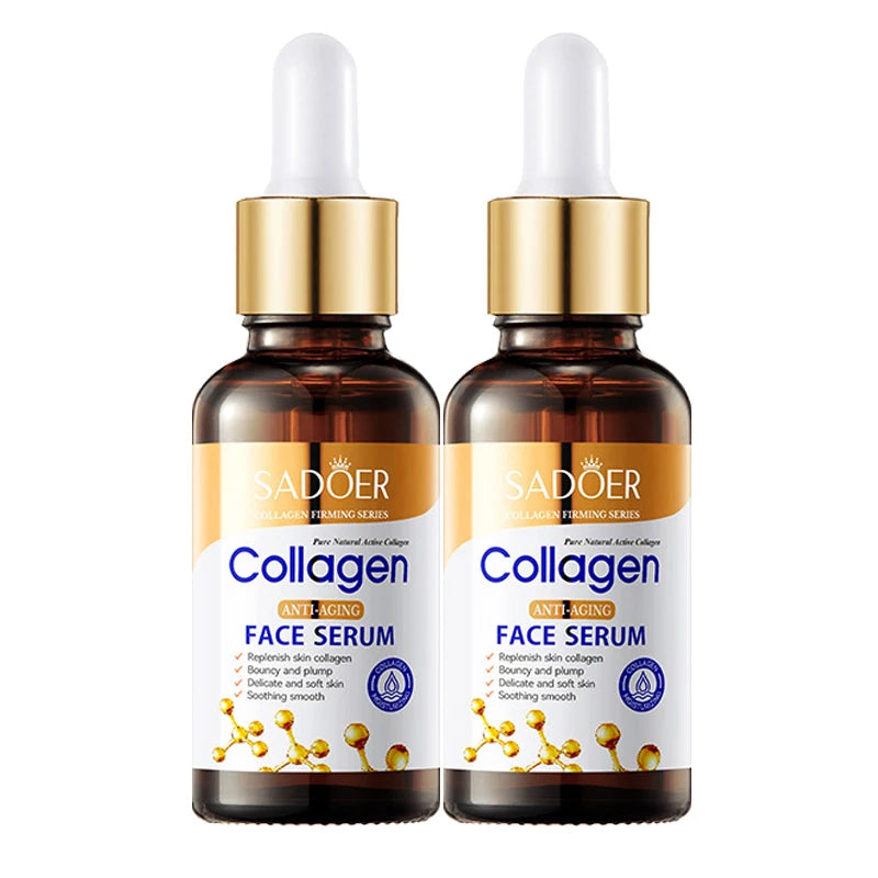 Collagen nourishing firming facial essence serum bottle