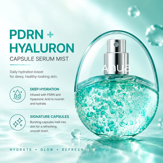 Facial serum spray bottle for hydrating glowy glass skin