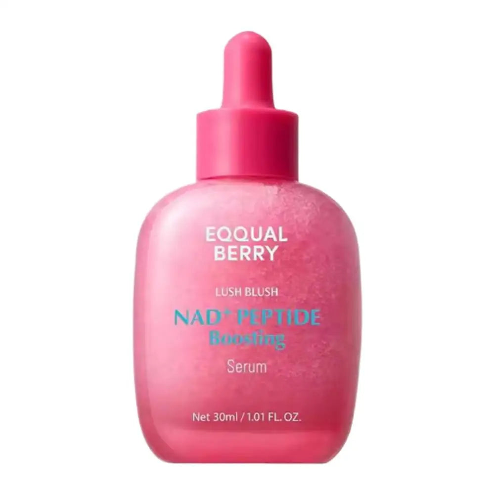 Facial serum bottle with dropper for plumping, smoothing, and brightening skin with bakuchiol and vitamin C.