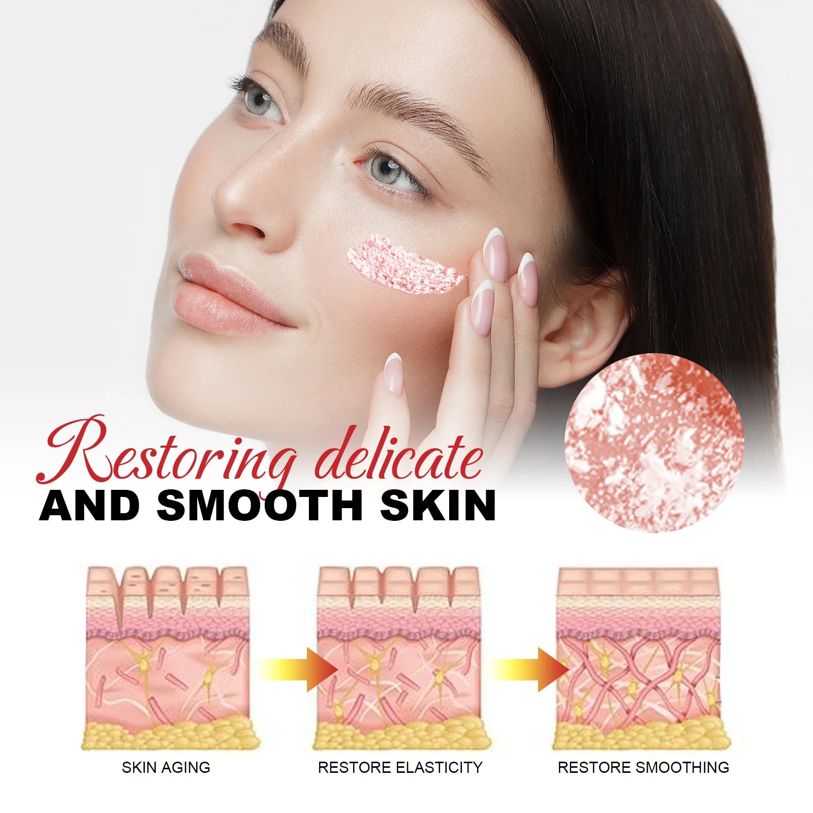 EELHOE Dragon Blood Facial Cream — Dragon Blood Resin — Cream texture on fingertip