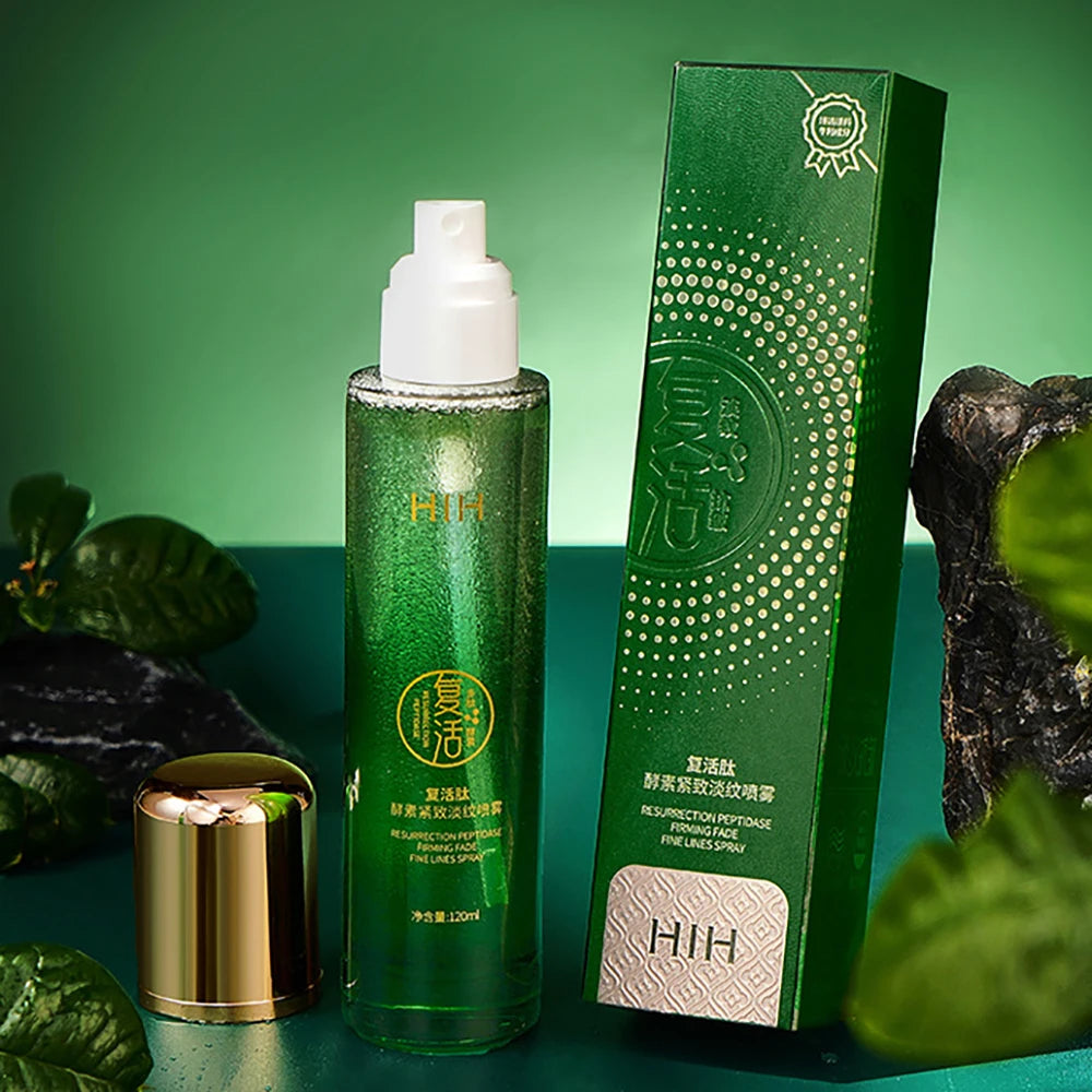 SkinSwaag Beauty — HIH Peptide Firming Revitalising Facial Spray — White spray bottle on white background