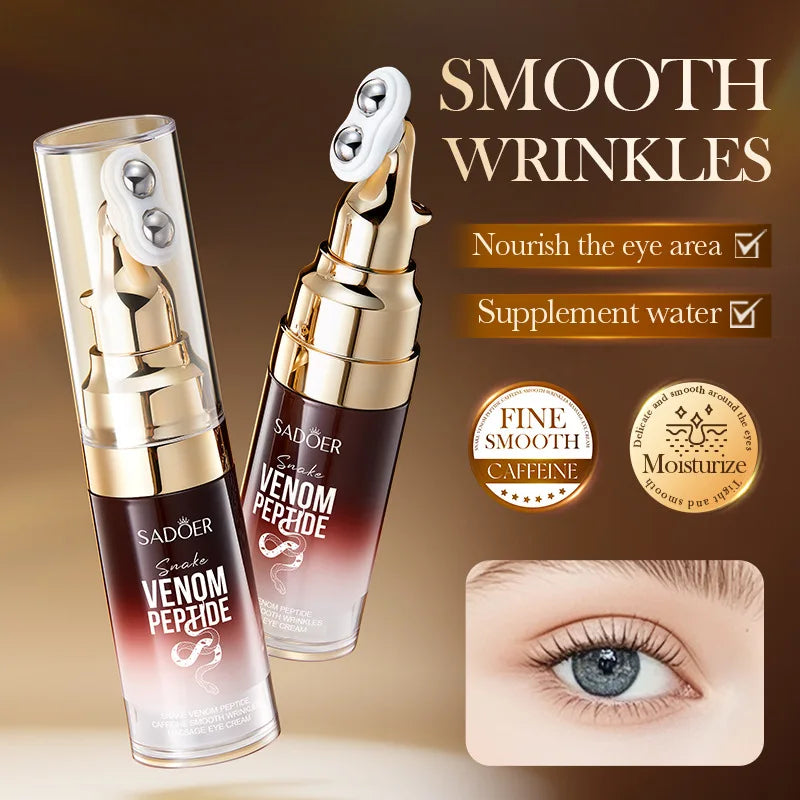 SADOER Snake Venom Peptide & Caffeine Firming Eye Cream — Snake Venom Peptide & Caffeine — Before and after dark circle reduction result