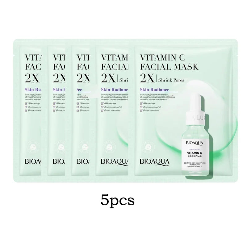 Facial sheet mask packet with botanical and brightening ingredients