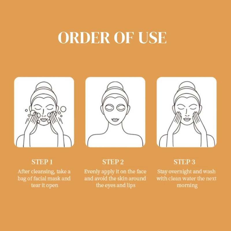 Rice puree no-rinse sleeping mask product packaging