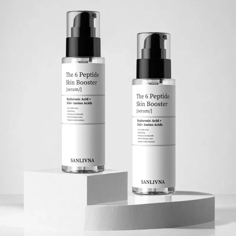 Peptide essence skincare set with collagen to improve fine lines and brighten skin