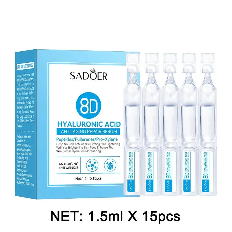 SADOER — HA Fullerene Collagen Lifting Serum — Product packaging front detail with label
