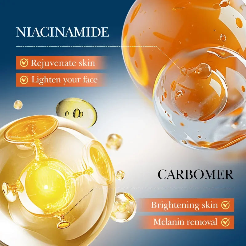 SADOER Vitamin C 5-Piece Skincare Set — Vitamin C — Toner and serum applied on skin brightening demo