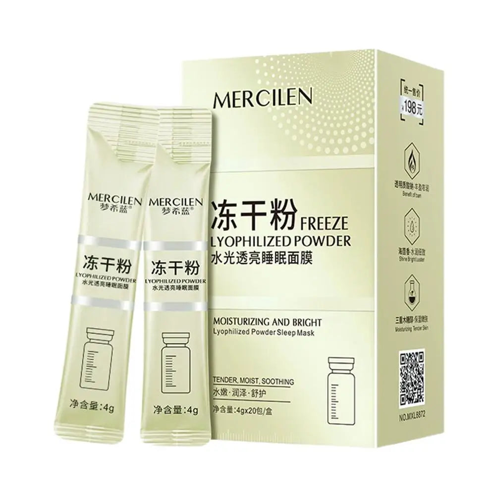 MERCILEN Collagen Brightening Sleeping Mask — Collagen — White box with individual sachets on white background