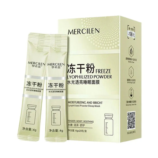 MERCILEN Collagen Brightening Sleeping Mask — Collagen — White box with individual sachets on white background