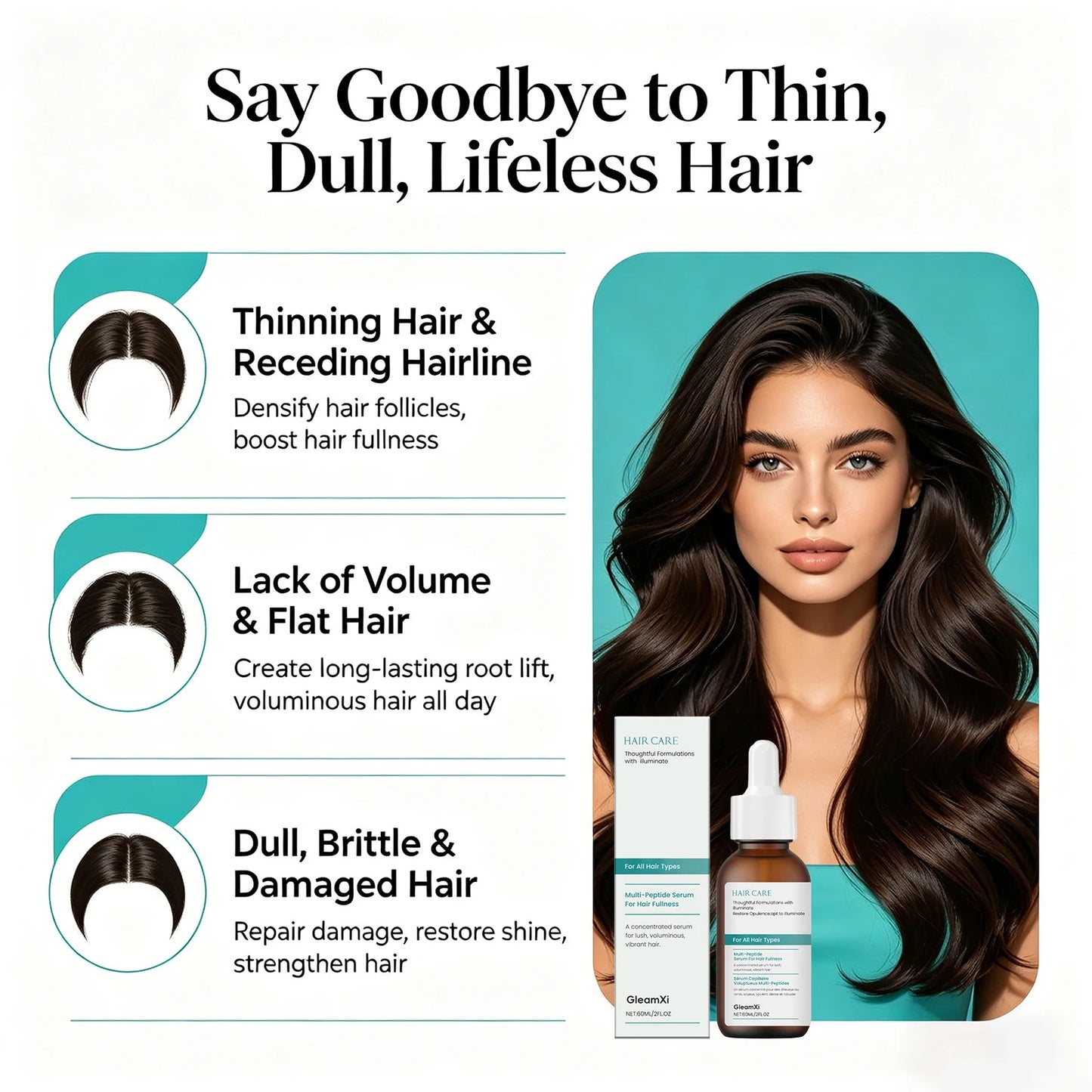 SkinSwaag Beauty — Gleam Xi Hair Serum — Serum application on scalp