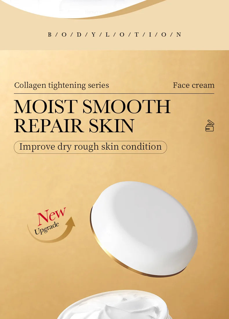 Jar of collagen firming moisturizing face cream