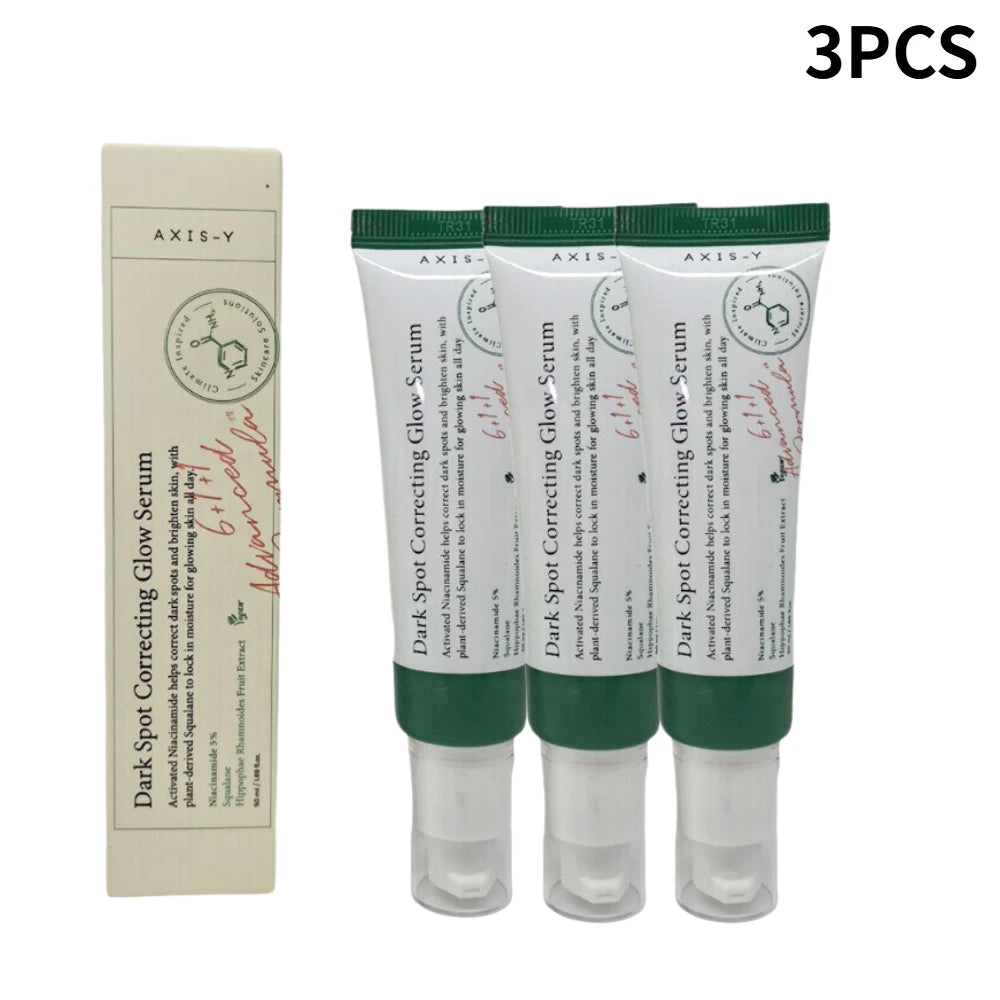 Dark spot correcting glow serum cream bottle with advanced formula