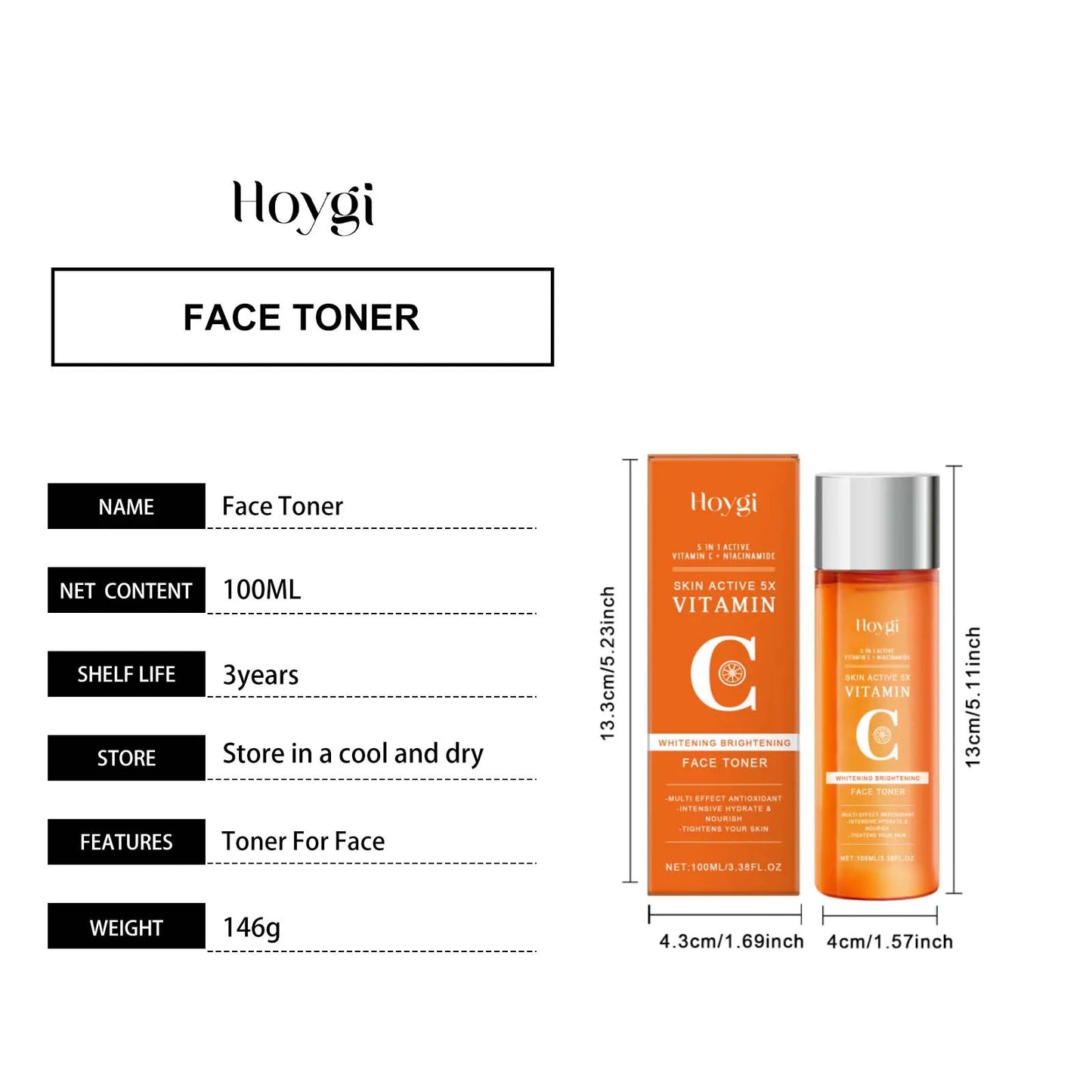 HOYGI — Vitamin C Radiance Toner — Toner texture on cotton pad