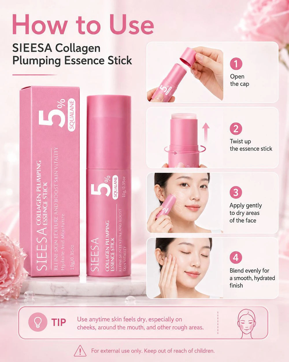 Facial Massage Cream Moisturizing Face Care Collagen Rich Essence Stick Firming Lifting Multi Effect Face Cream Skincare Cream
